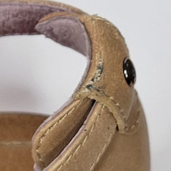 TEVA Capri Wedge Leather Strappy Cork Open Toe Sandals Pearlized Tan sz 7.5 - Picture 10 of 11